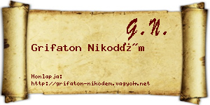 Grifaton Nikodém névjegykártya